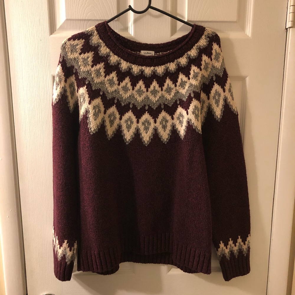 LL Bean 100% Lamb’s Wool Sweater